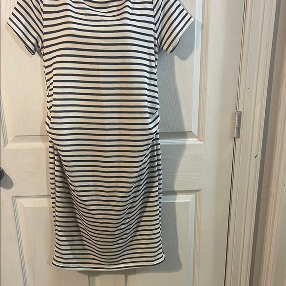 Pinkblush Striped Black and White Midi Dress - Picture 3 of 7